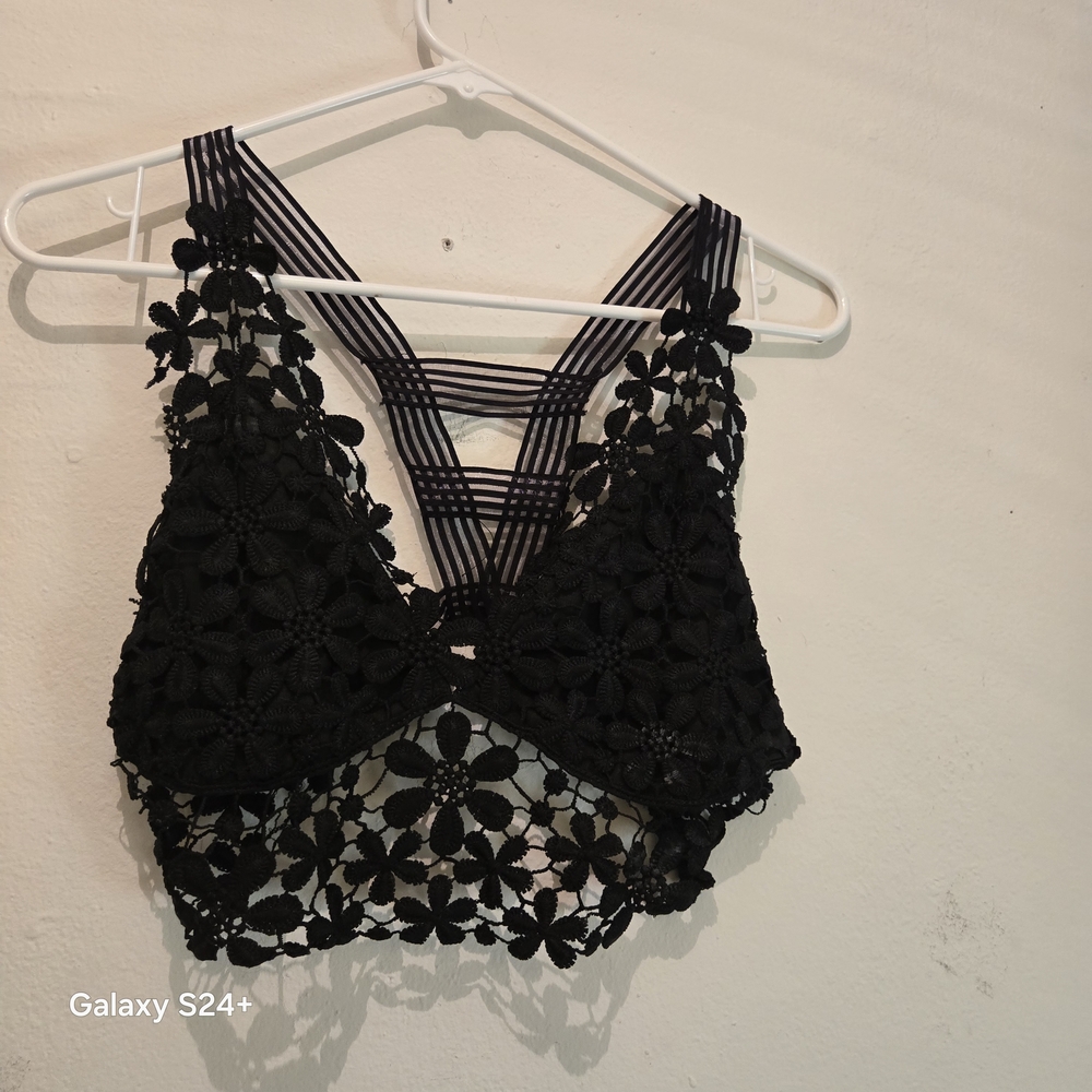 Black Floral Lace Bralette